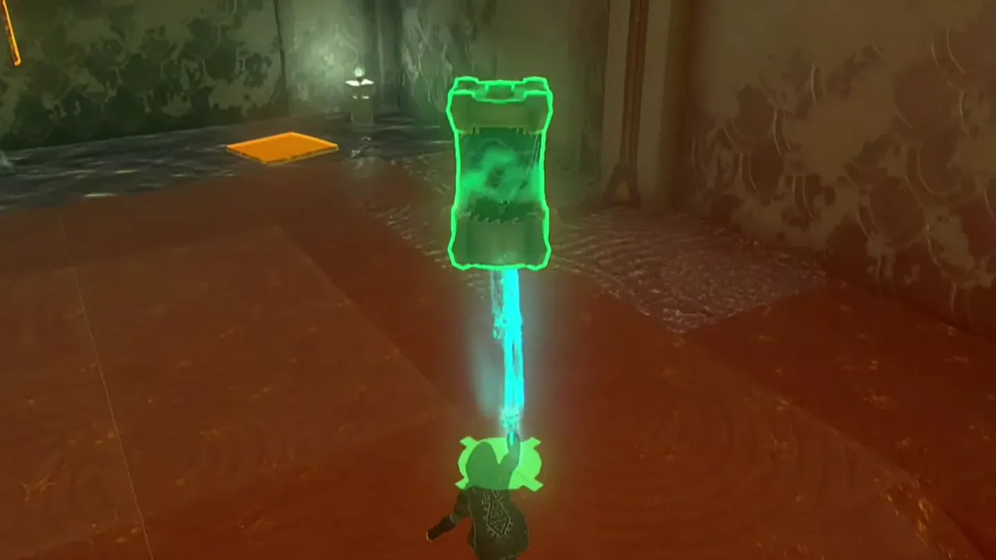 Link carrying the uncharged battery with Ultrahand