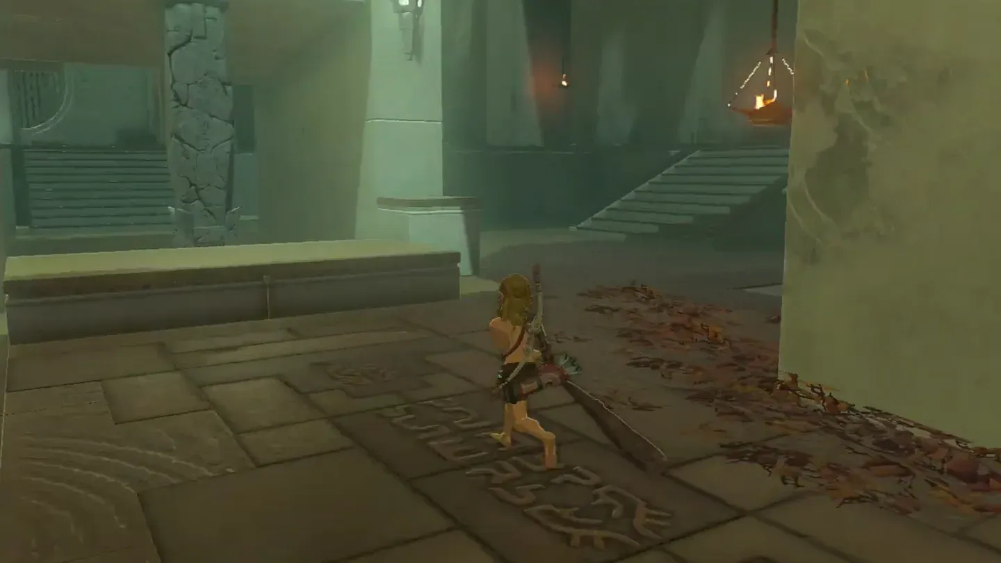 Link walking into the first room of Otak Shrine
