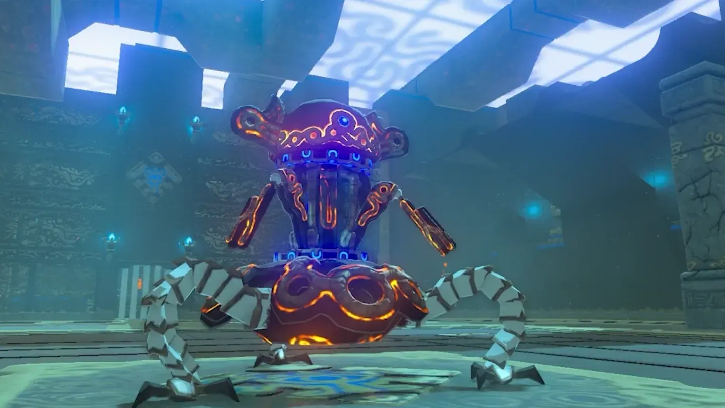 The Guardian Scout rising in the middle of the arena