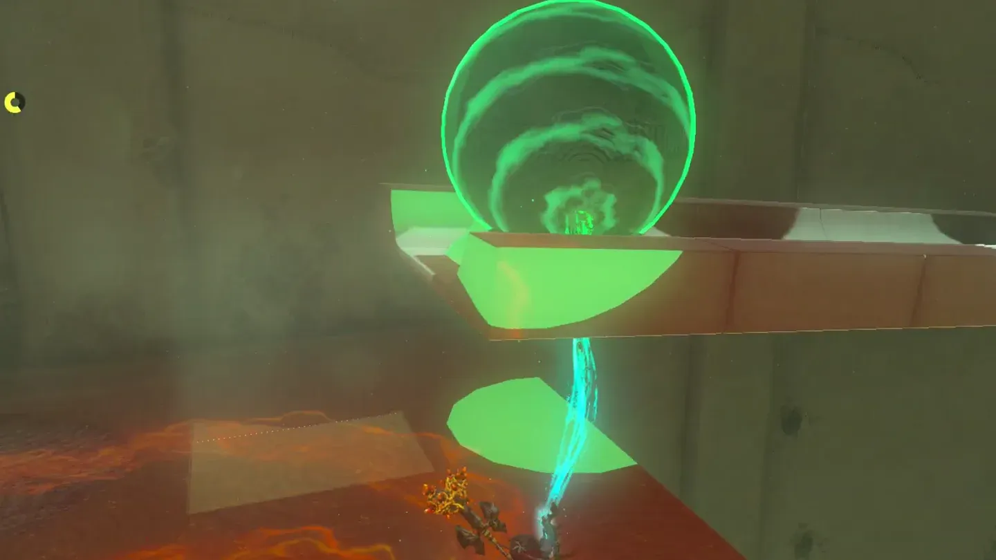 Ultrahand setting the stone sphere onto its track