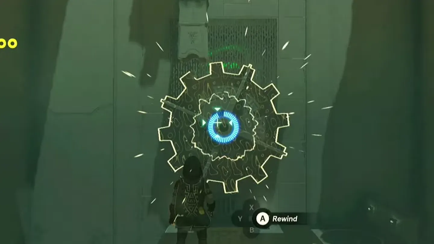Recall rewinding the first large gear on the wall