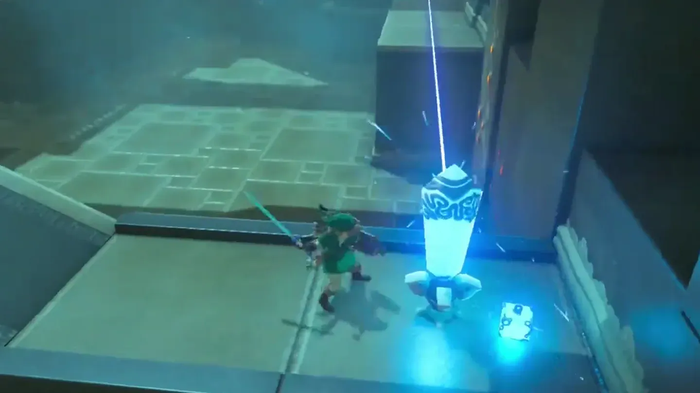 A Remote Bomb left on the floor beside the crystal