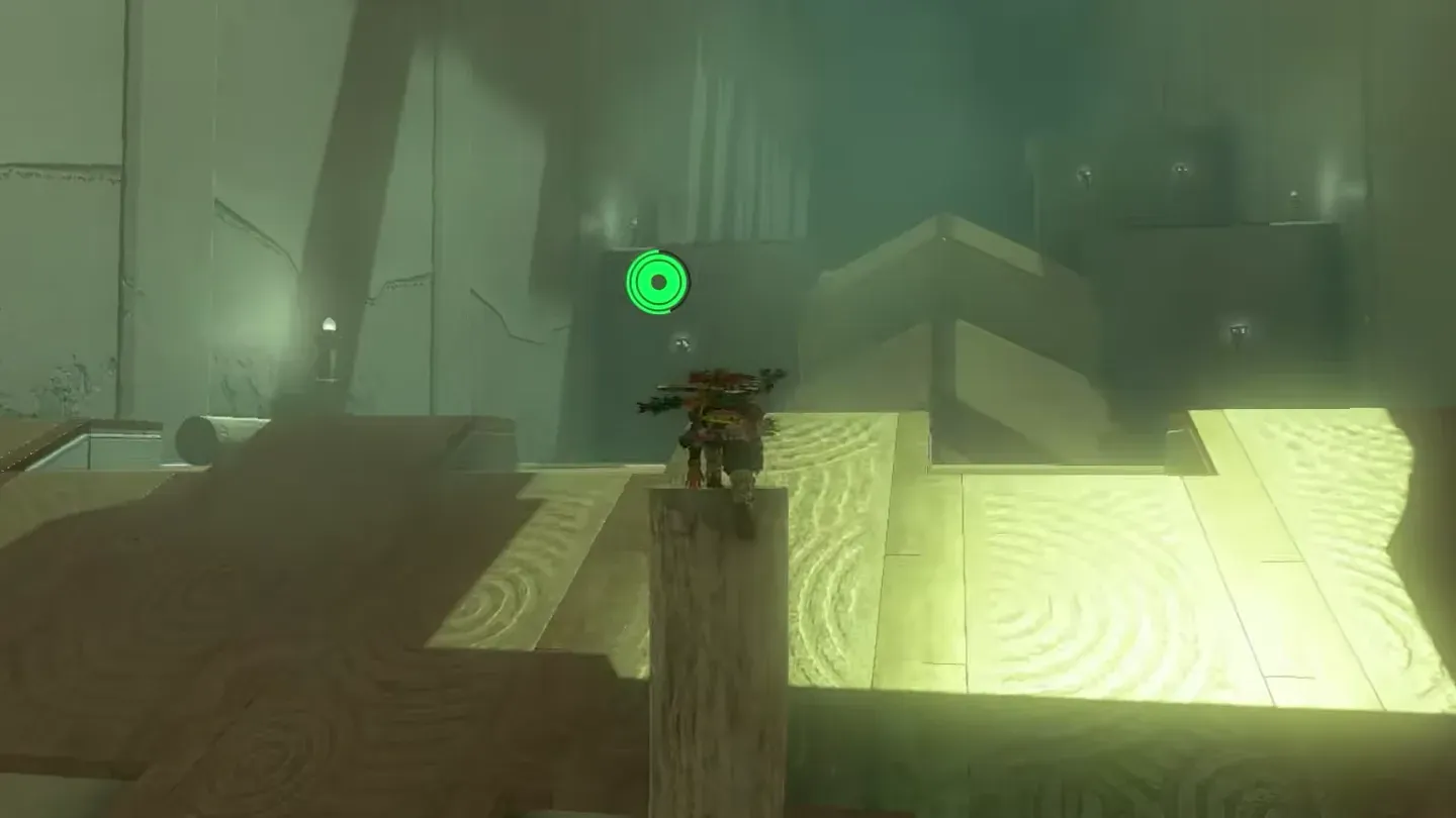 Link at the top of the log ramp
