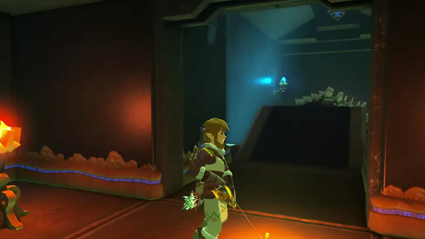 The gate raised, revealing a passage to the next room