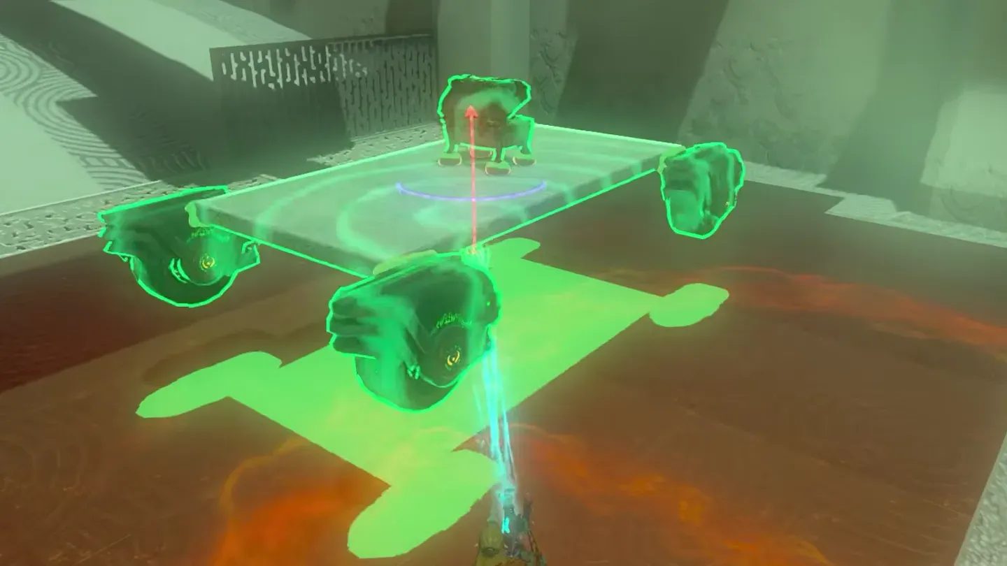Link carrying a wheeled vehicle across to the next section