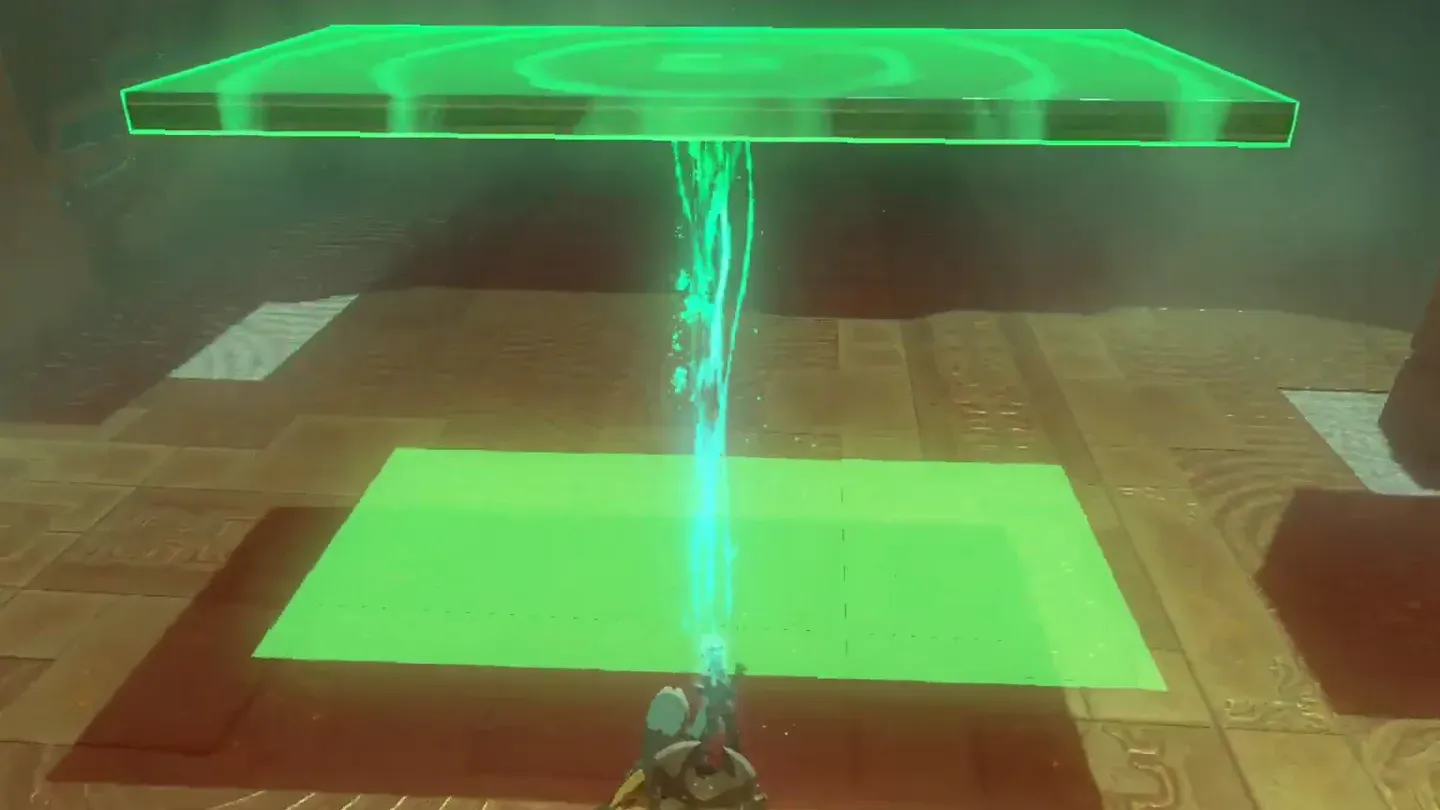 Ultrahand lowering the metal plate onto the green outline of the circuit gap