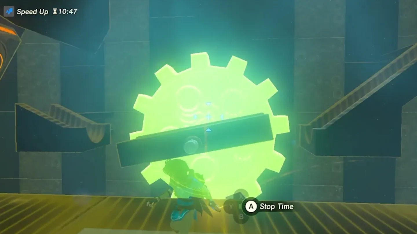 Stasis targeting the gear, highlighted green, with its platform level