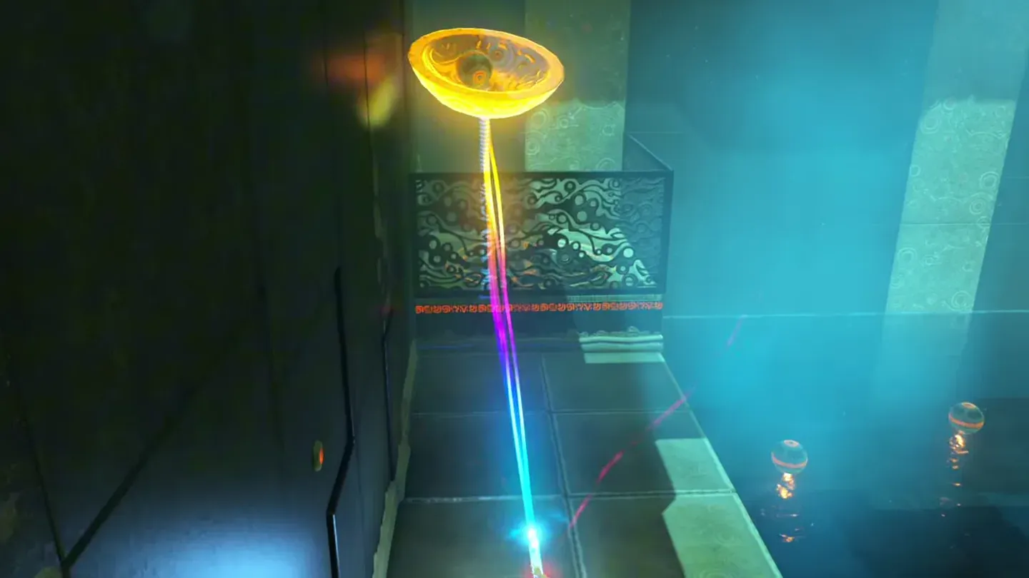 The bowl hovering above the short grate in the corner