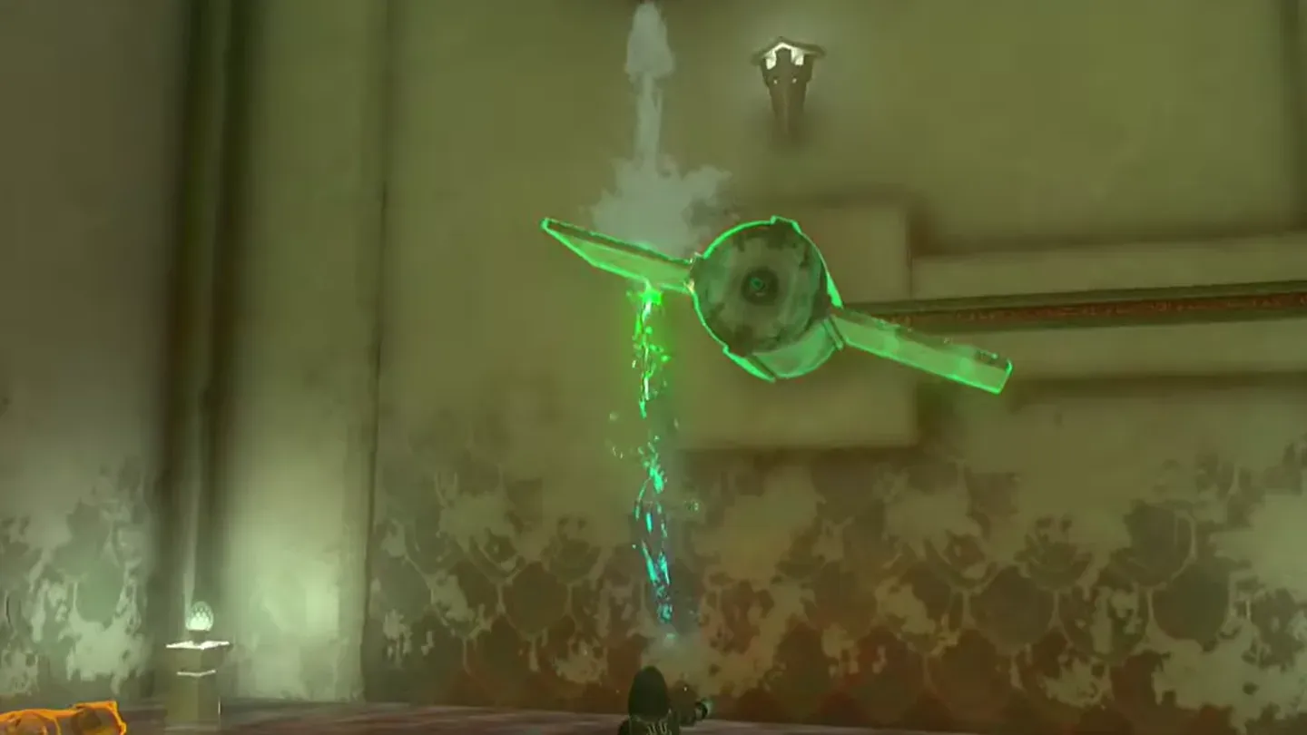 Link spinning the waterwheel generator with Ultrahand