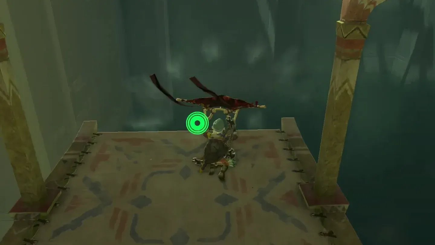 Link bouncing up off a flying boat's deck