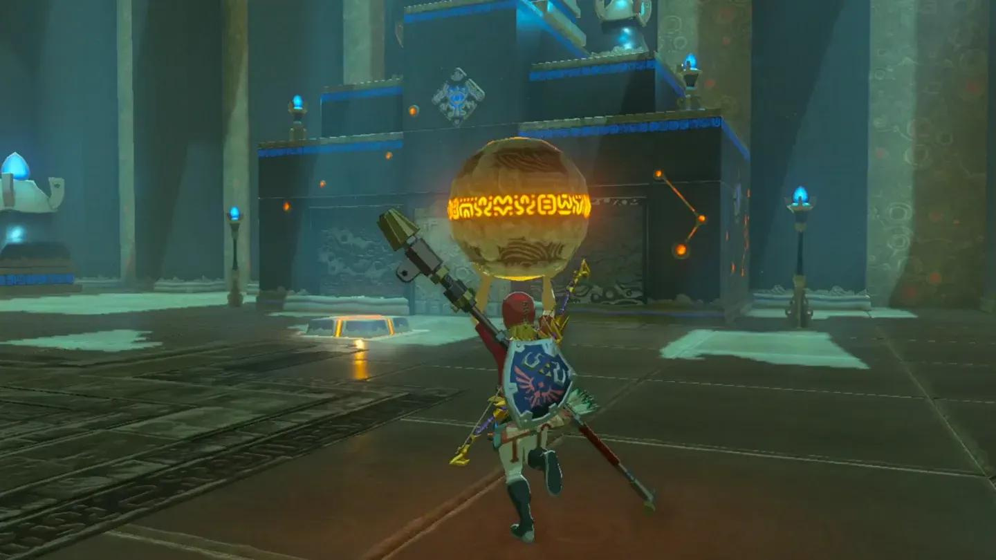 Link carrying the second orb across the chamber