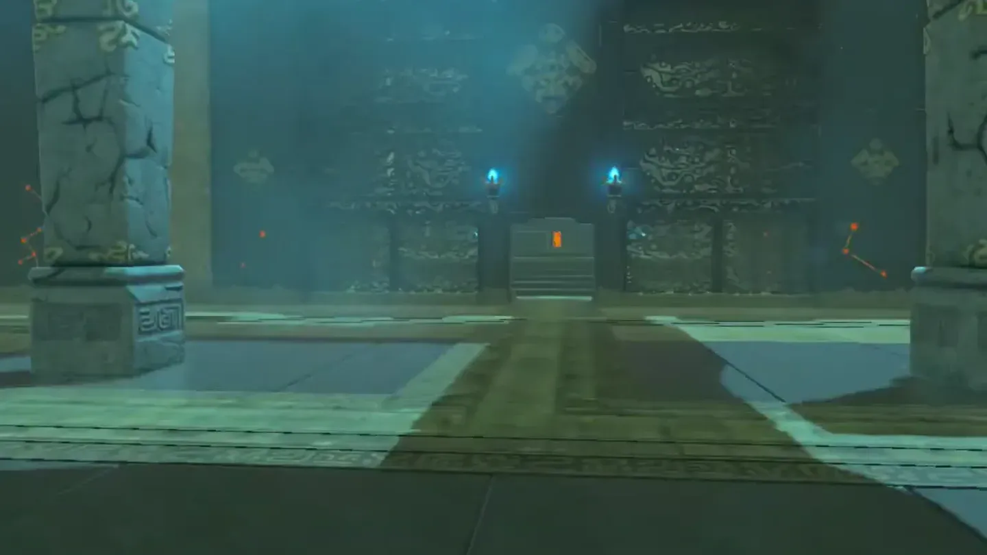 The empty arena after the fight, with the gate at the back open