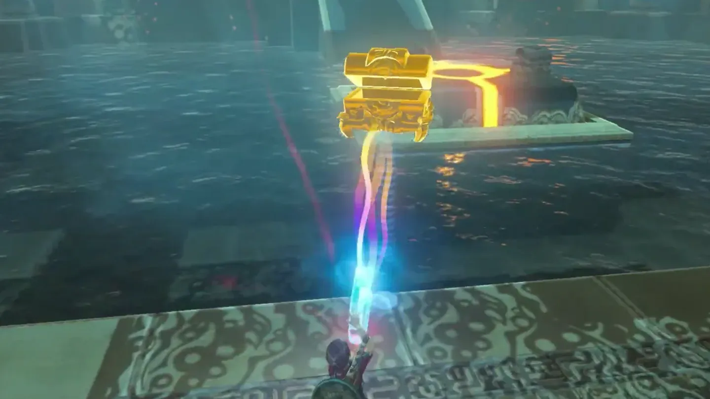 The rear chest carried over the water toward the switch