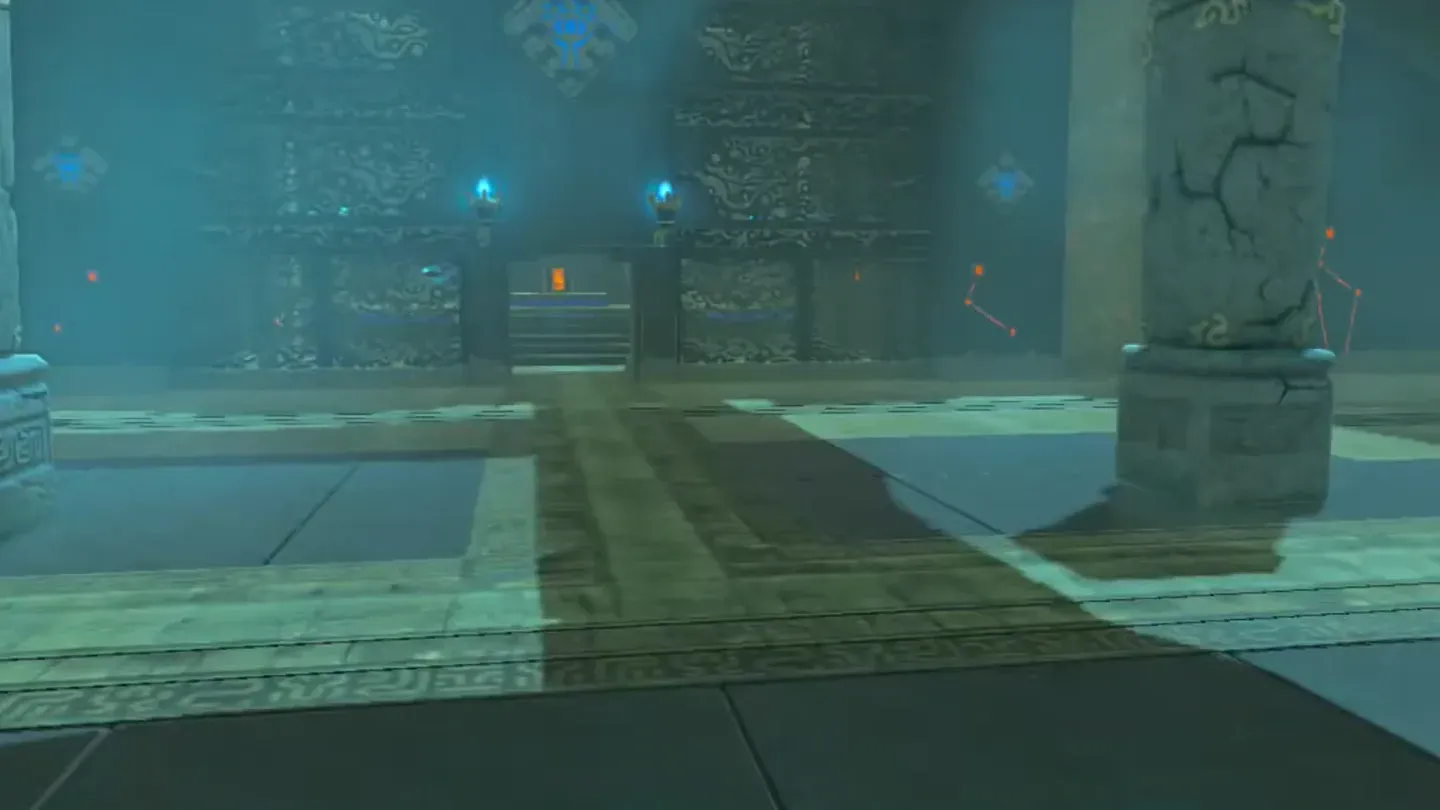 The arena after the fight, with the rear gate open