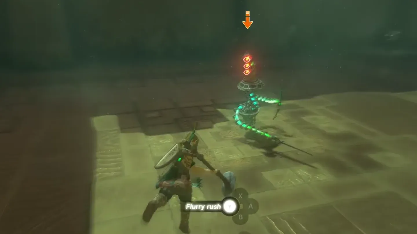 Link dodging as the Flurry Rush prompt appears