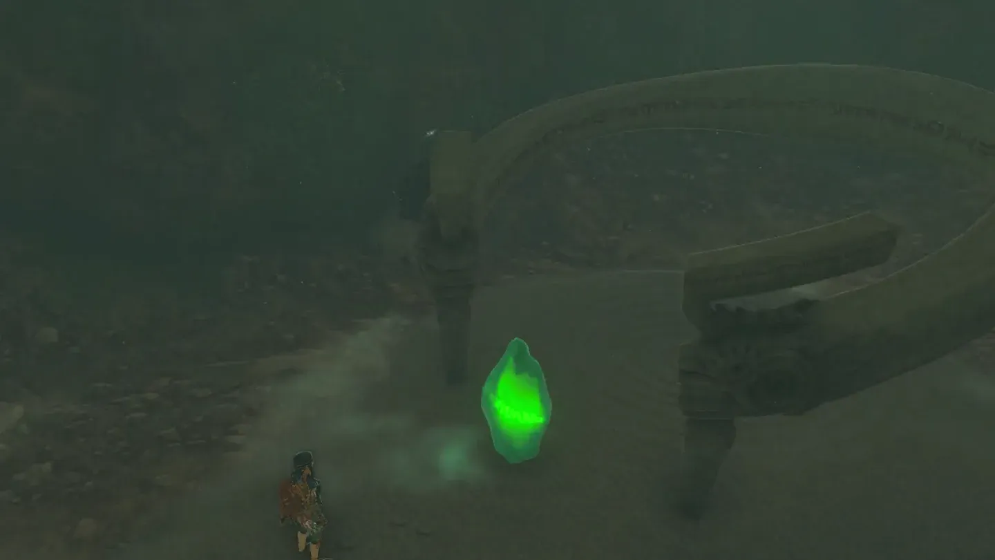 The green crystal set down at Tokiy Shrine's entrance