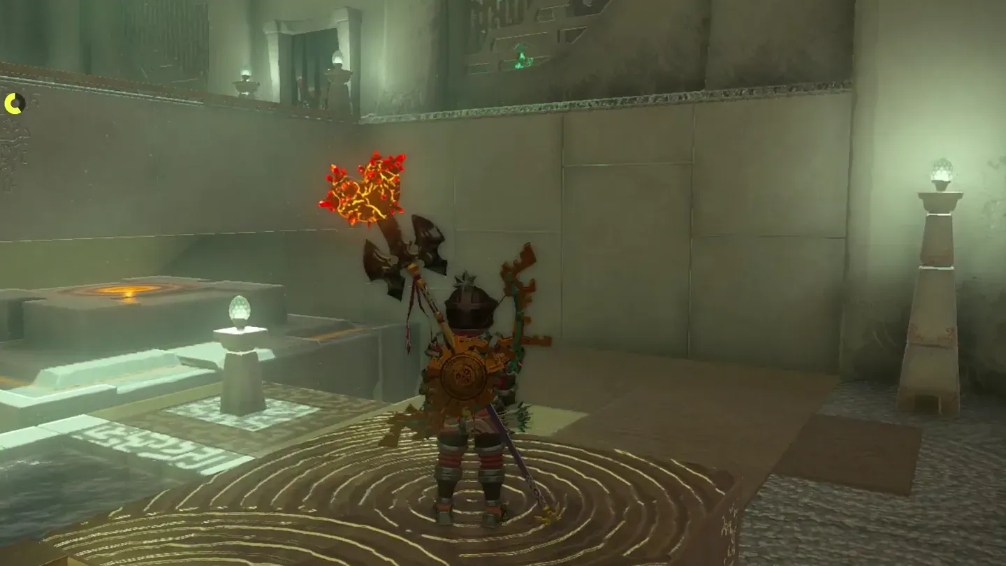 Link on a launch pad in the second area