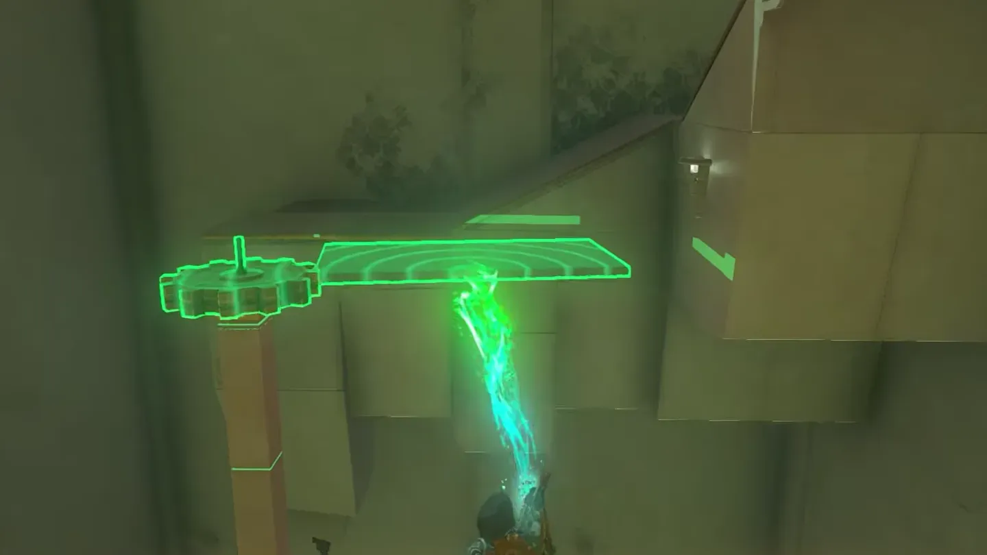 Link pulling the slab off the gear with Ultrahand