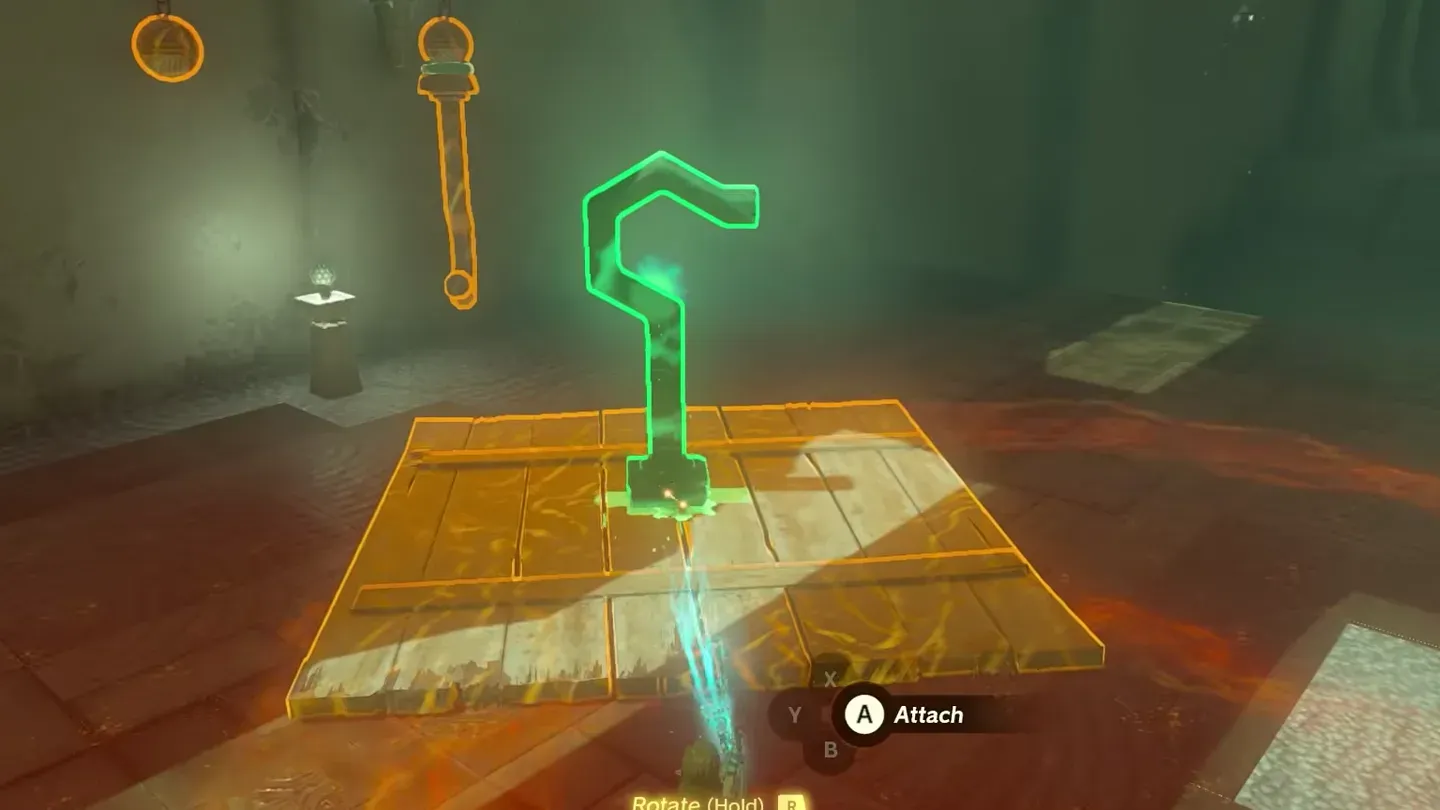 Ultrahand attaching the hook to the middle of the wooden board