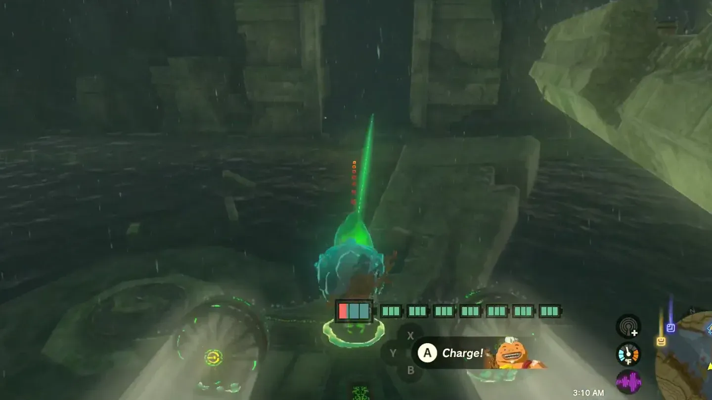 Link flying the Wing with the crystal aboard