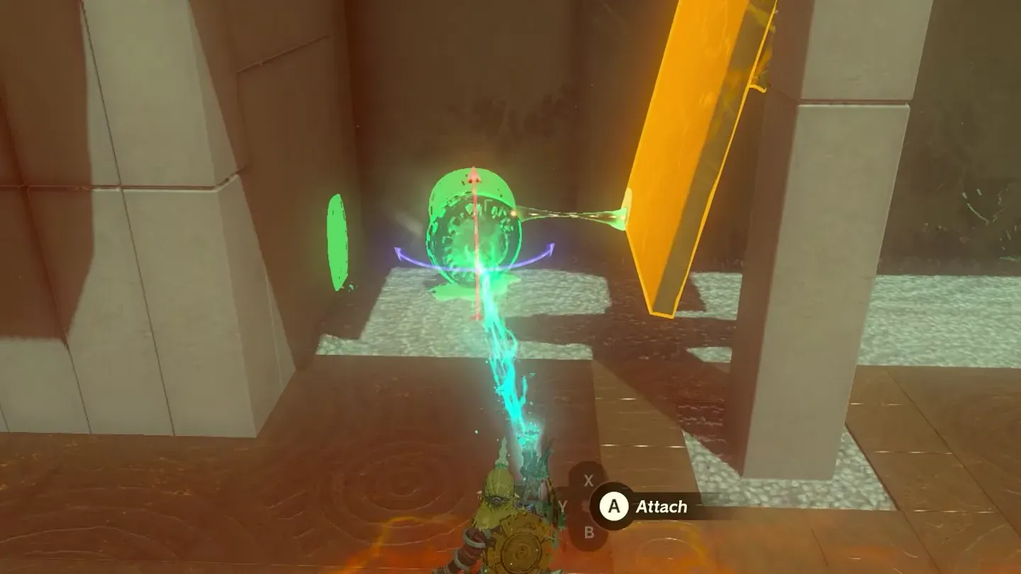 Link attaching a fan to the side of the tilted incline