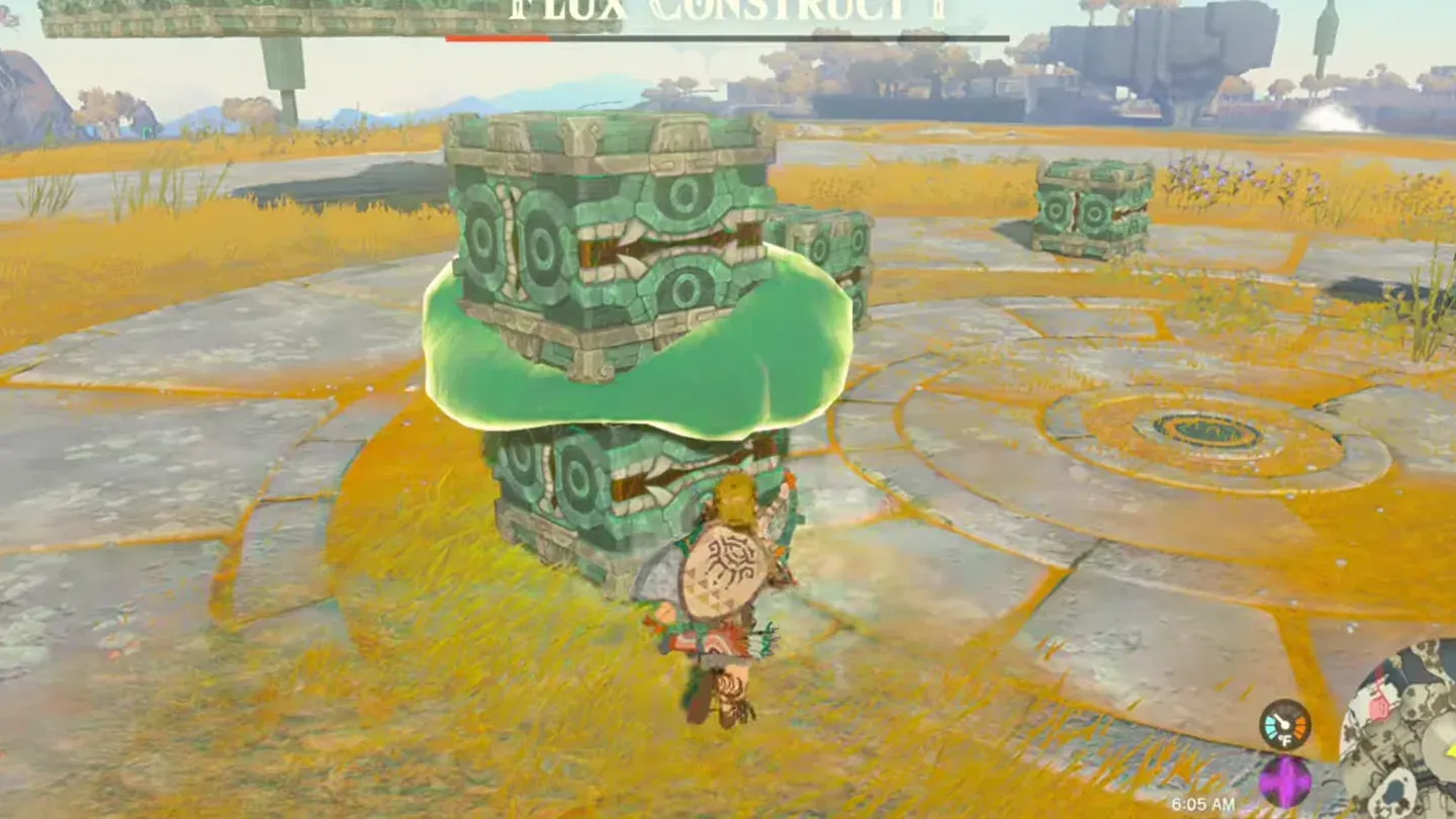 Link riding a block upward with Recall