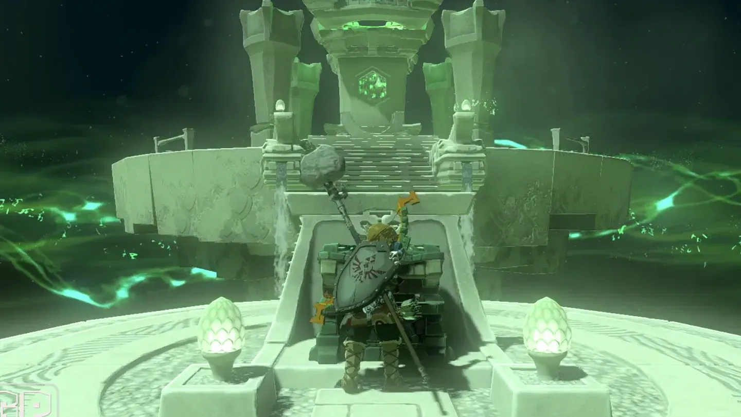 Link at the chest in front of the altar