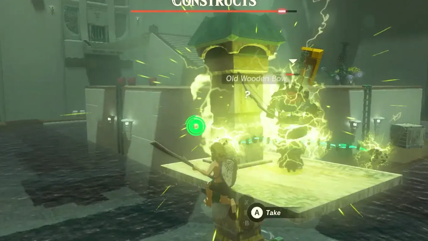 The Construct crashing into the water in a burst of sparks