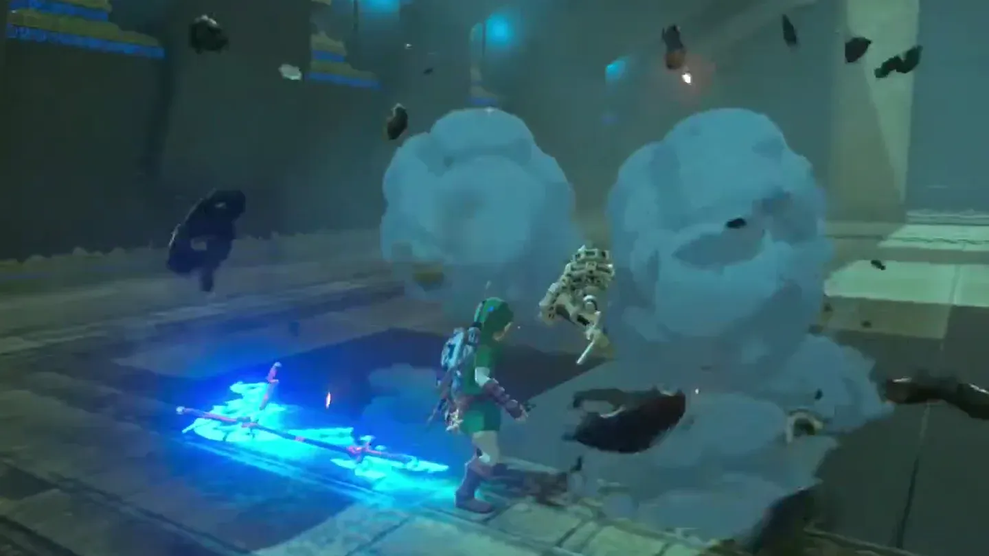 The Guardian Scout exploding into smoke and parts