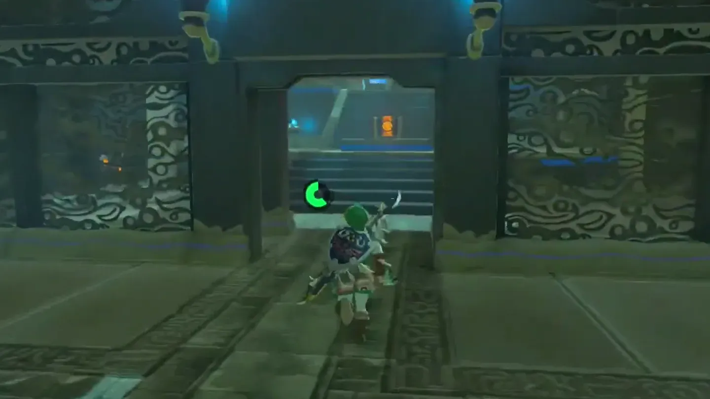 Link running through the raised gate