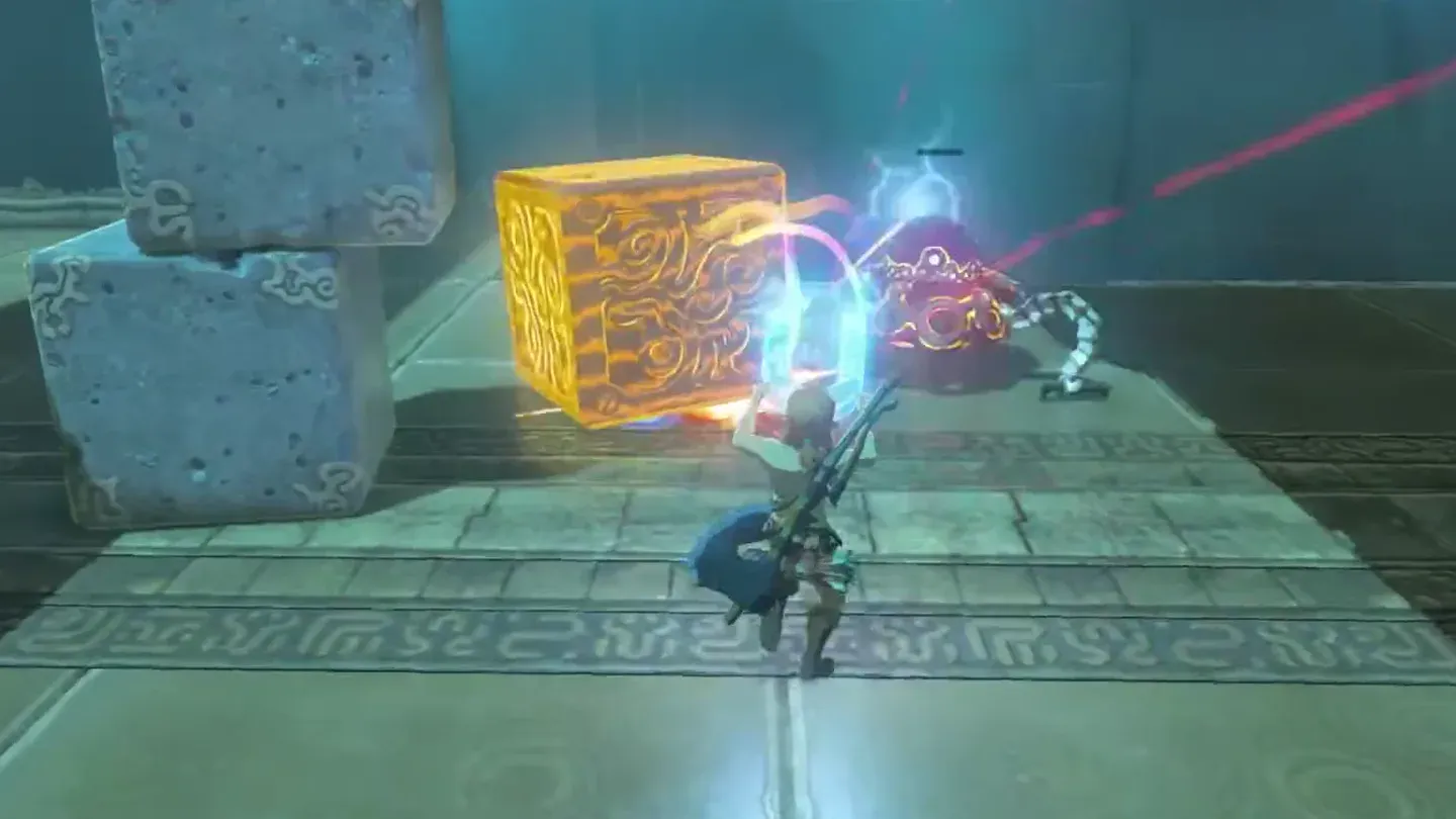 The metal cube swung at a Guardian Scout