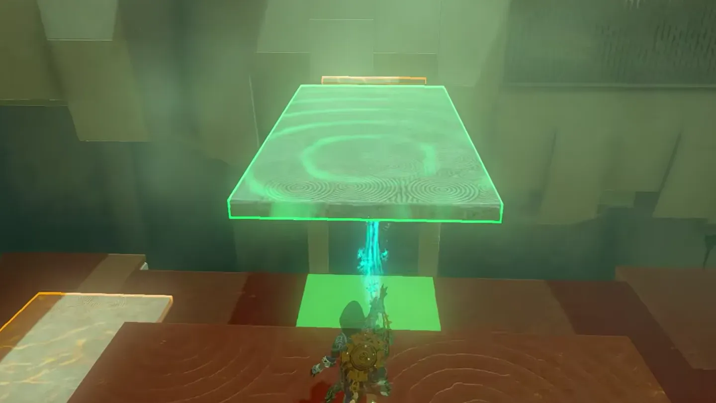 Link attaching a slab to the near end of the next platform