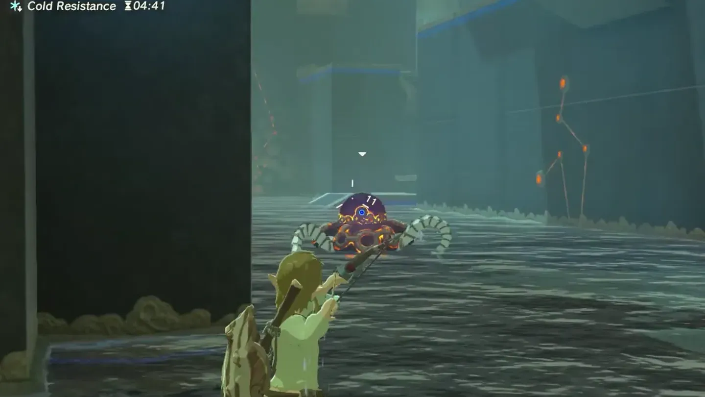 A Guardian Scout in the flooded room