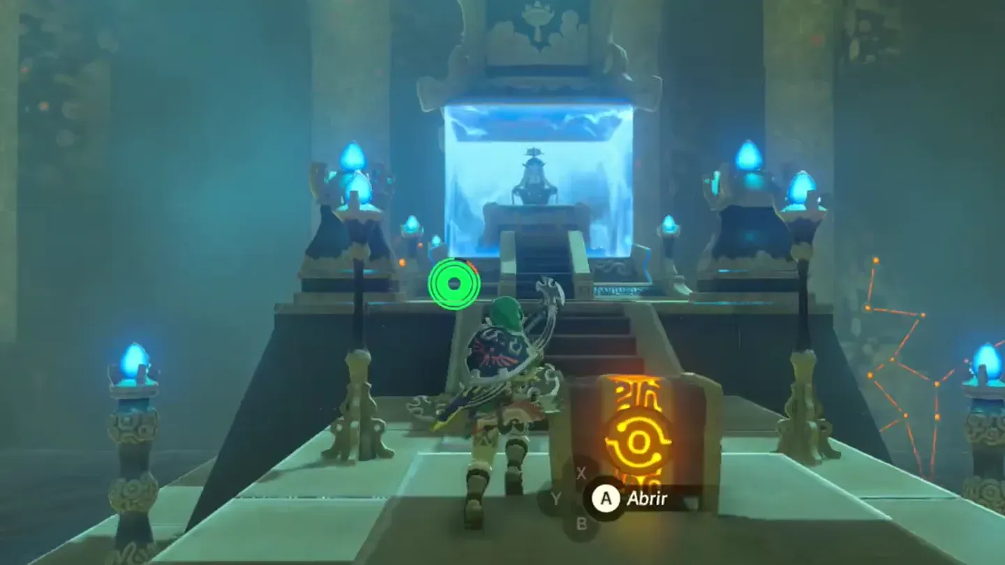 Link at the stone chest on the path to the monk