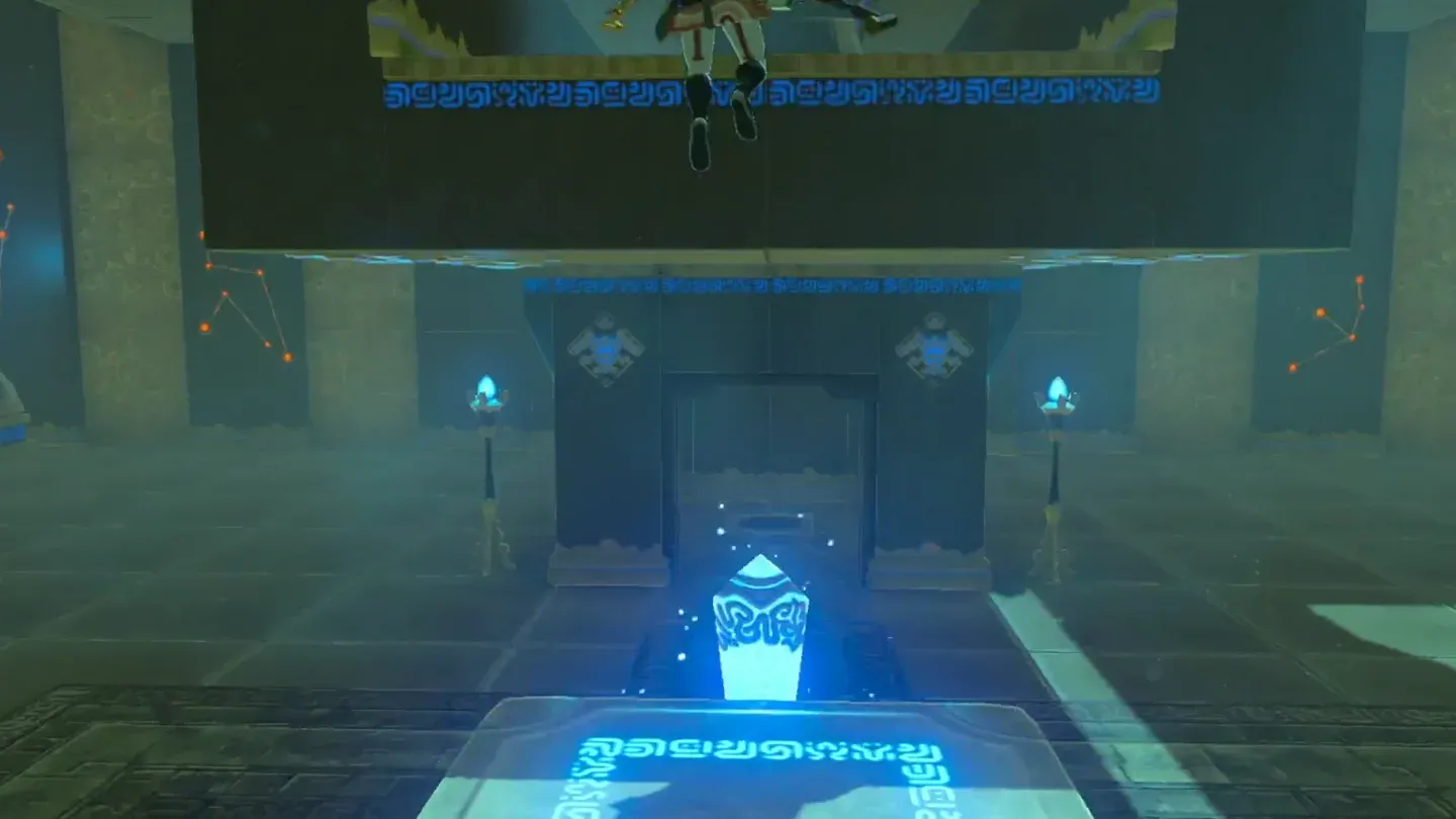 Link thrown up into the moving passage