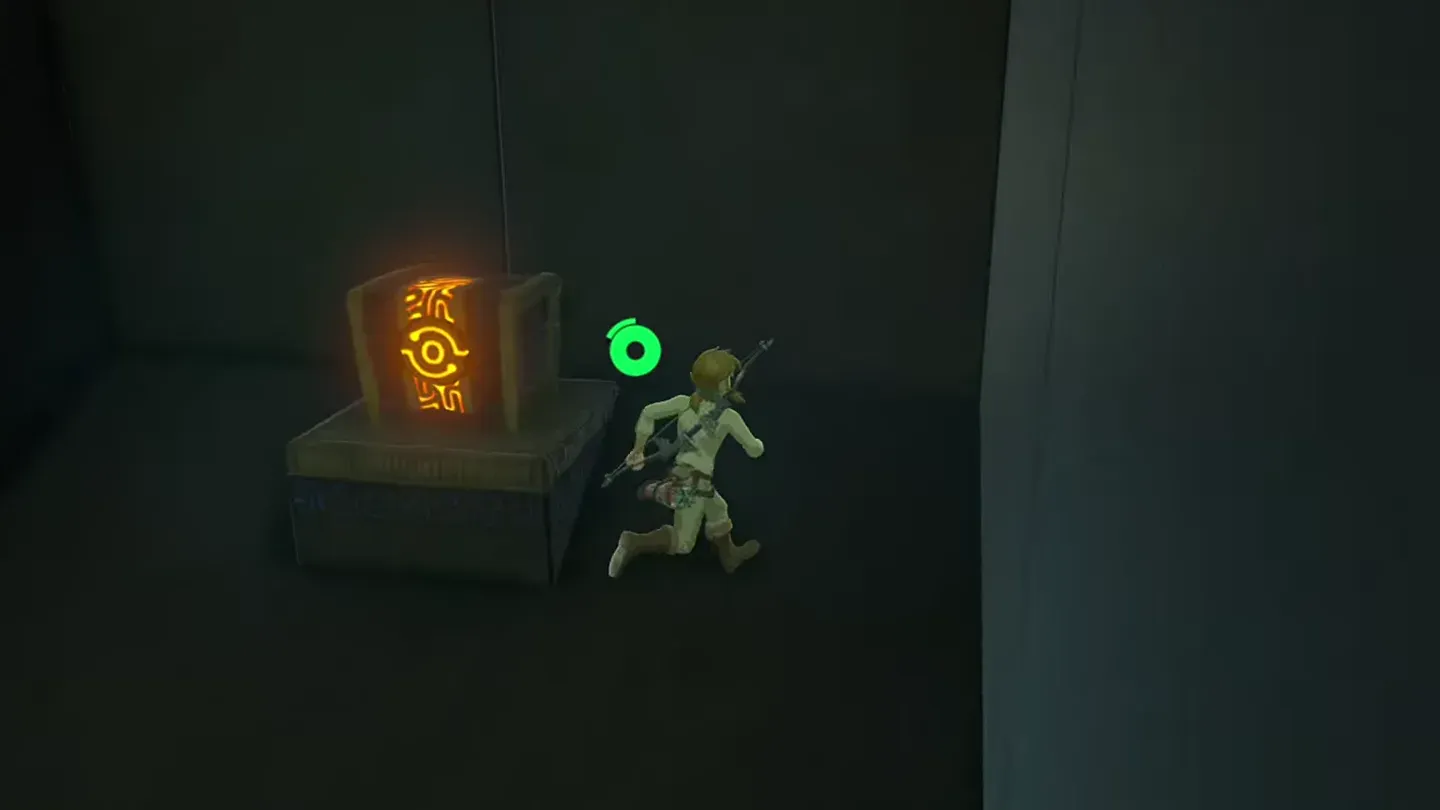 The treasure chest behind the orb platform
