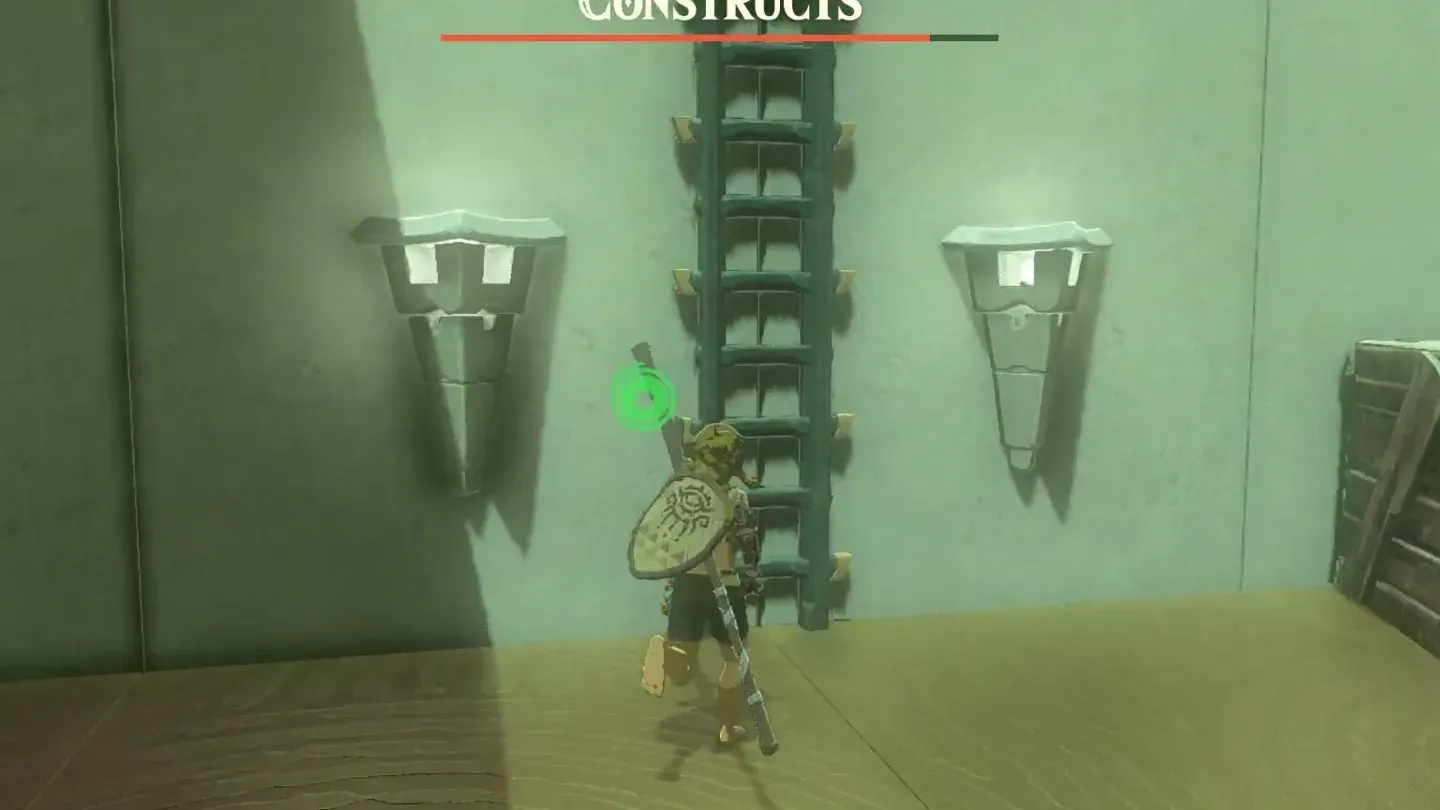 Link climbing the ladder on the inner ring
