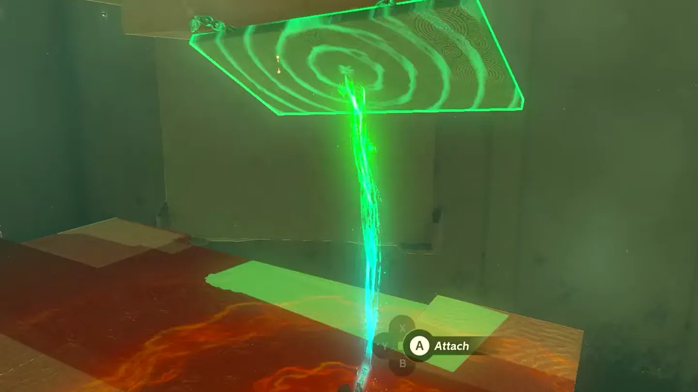 Ultrahand rotating the stone slab up toward the ceiling