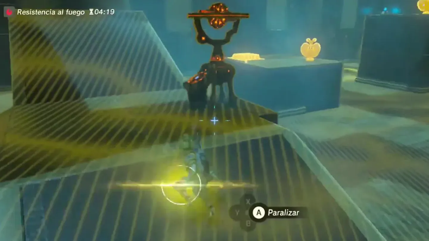 Stasis aimed at the floor button on the left platform