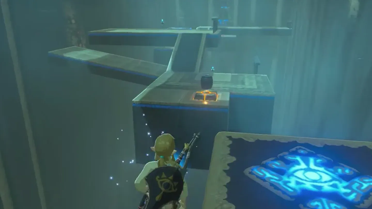 The barrel resting on the floor switch