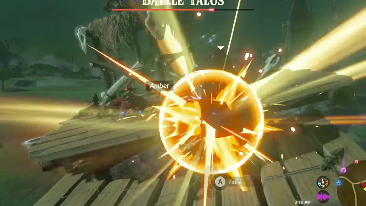 A strong hit exploding on the black rock