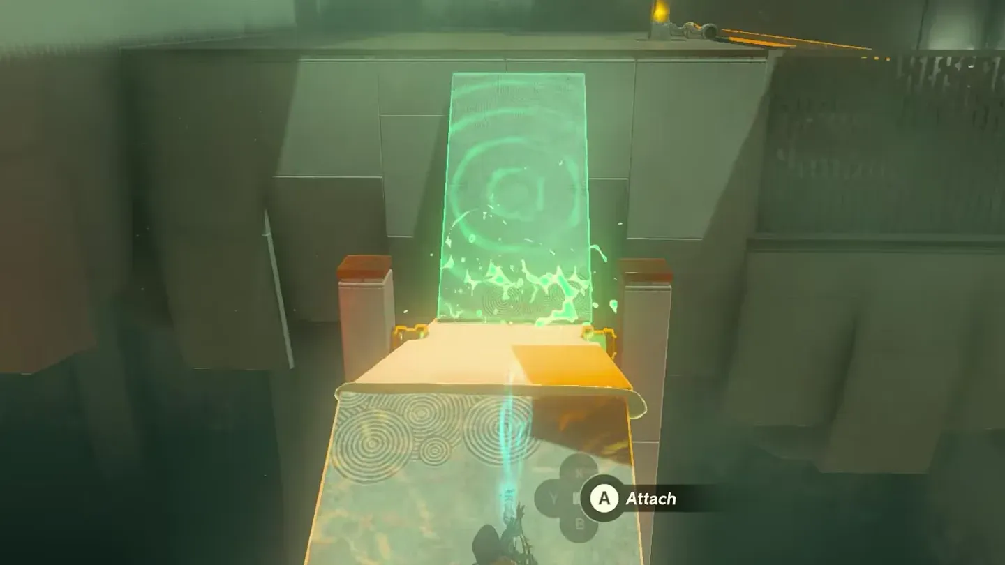 Link attaching the second slab to the far end as a ramp