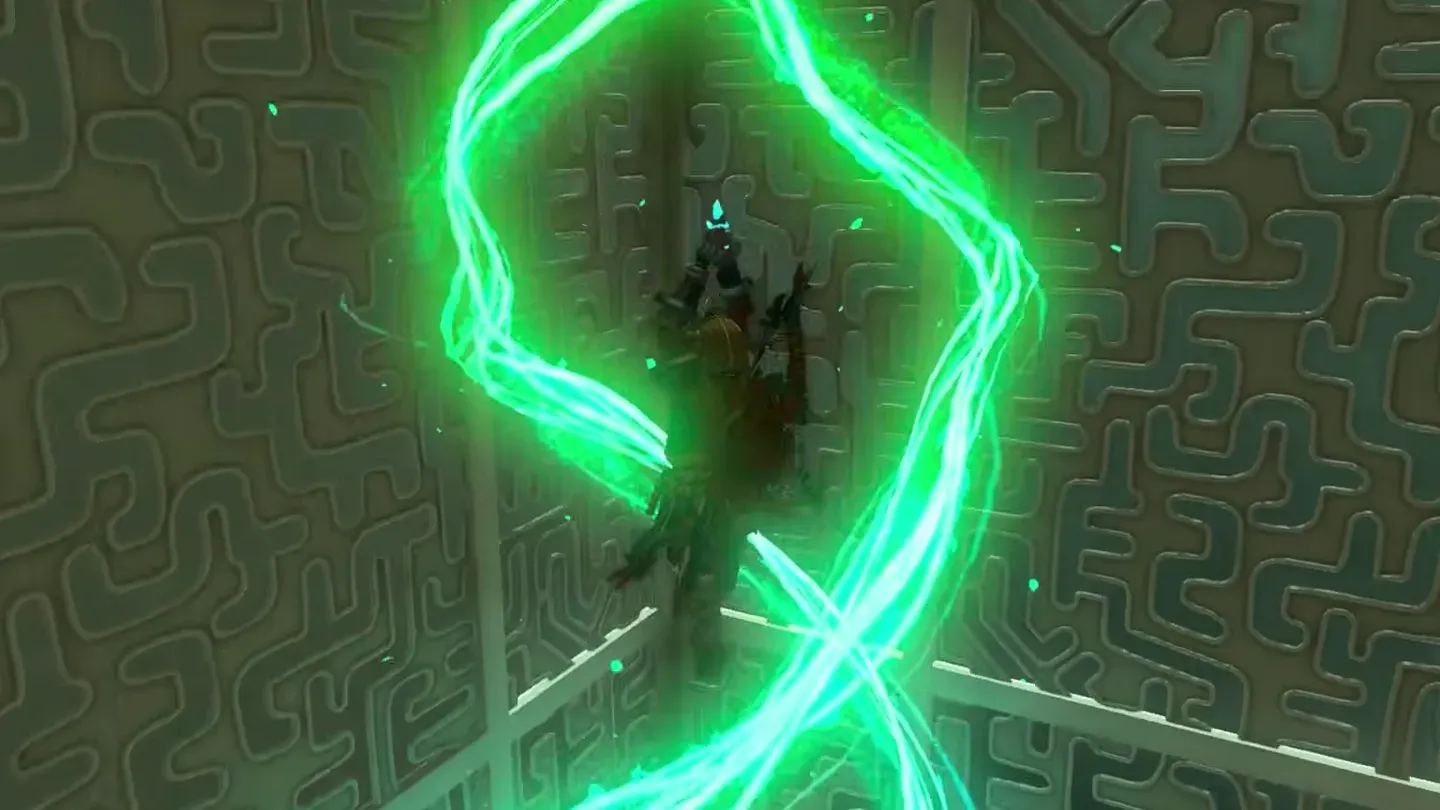 Link rising into the tall pillar with Ascend