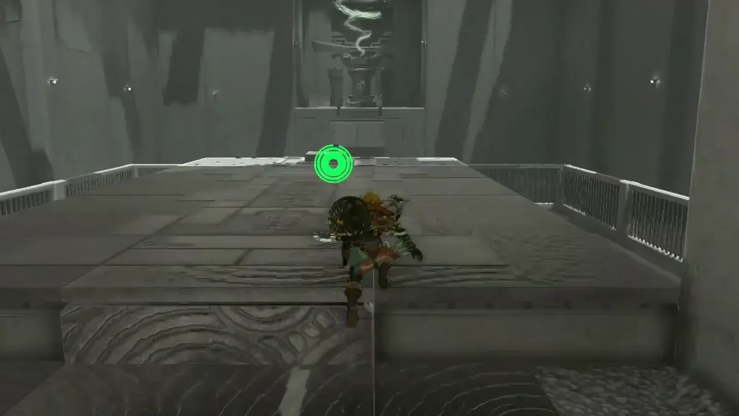 Link on the high platform by the exit