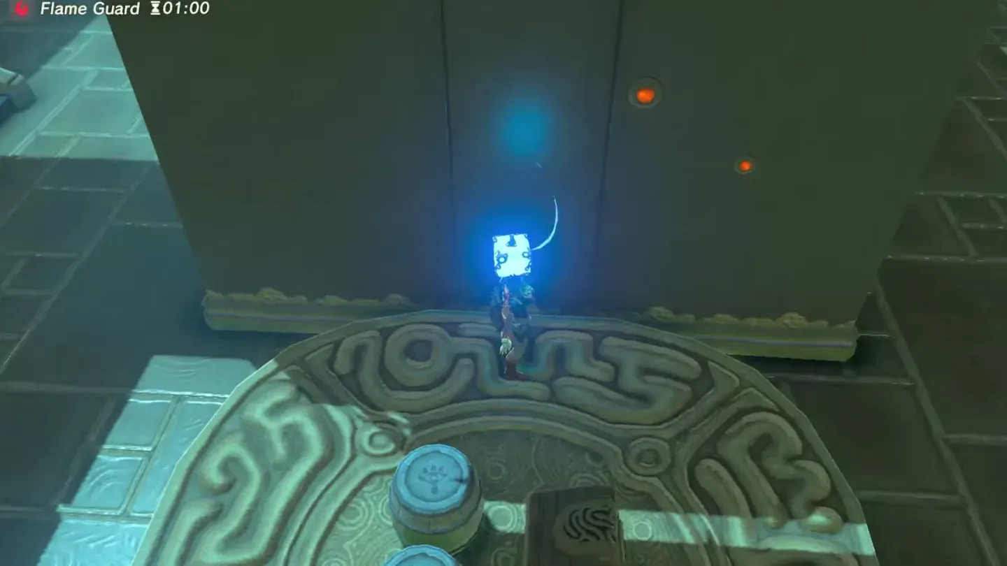 A remote bomb placed on the scale pan below the blocks