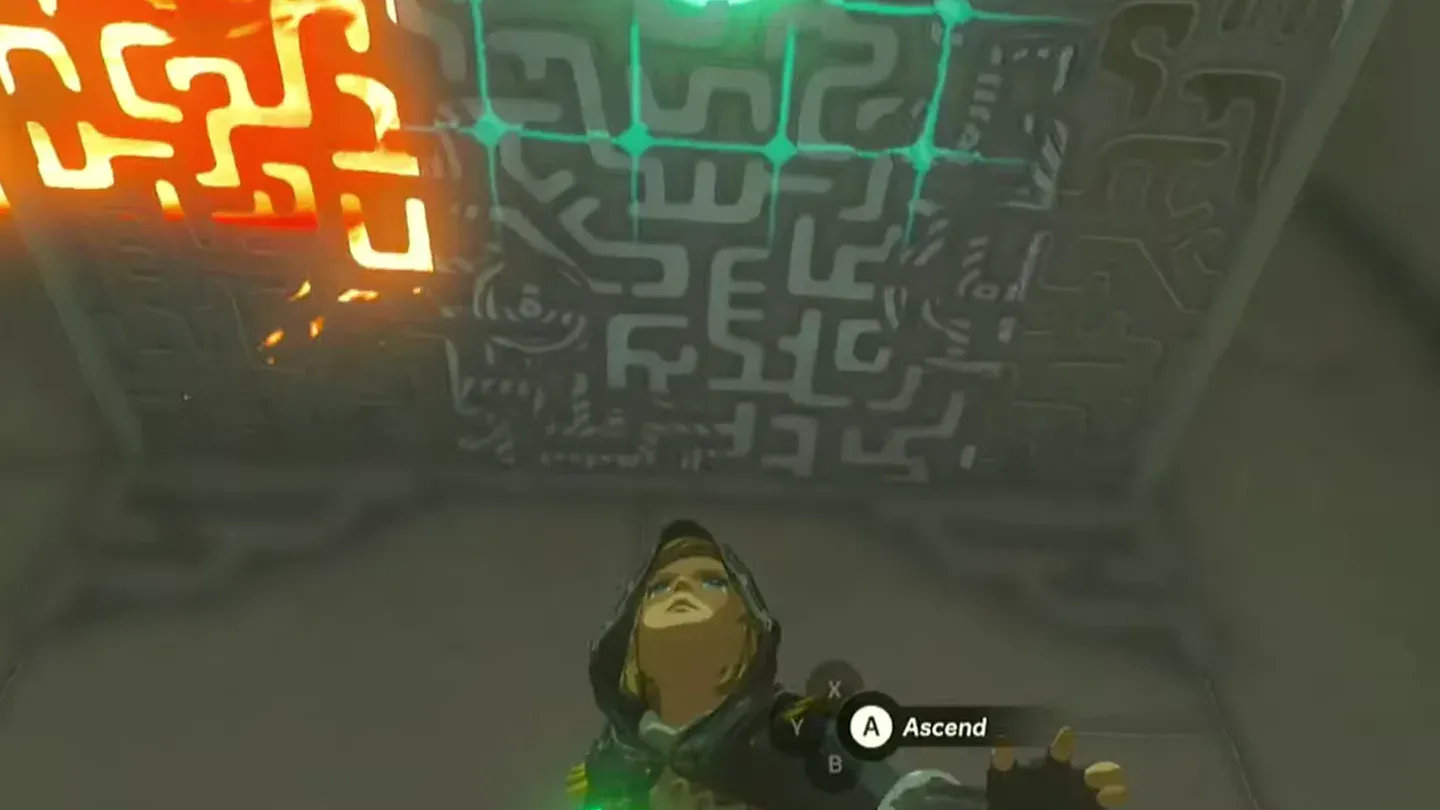 Link looking up to Ascend through the tower above him