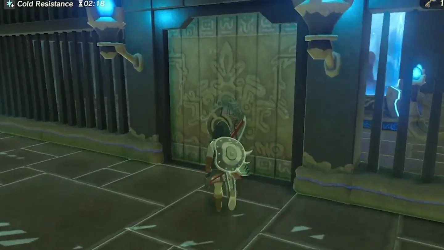 Link at the locked door to the monk