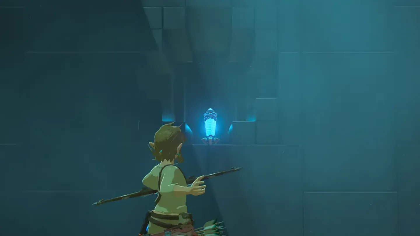 The crystal turns blue after being hit