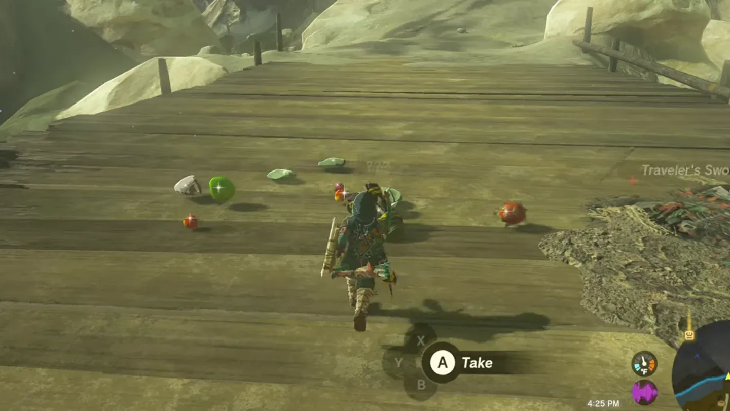 Fruit, a horn and toenails scattered on the bridge after the fight
