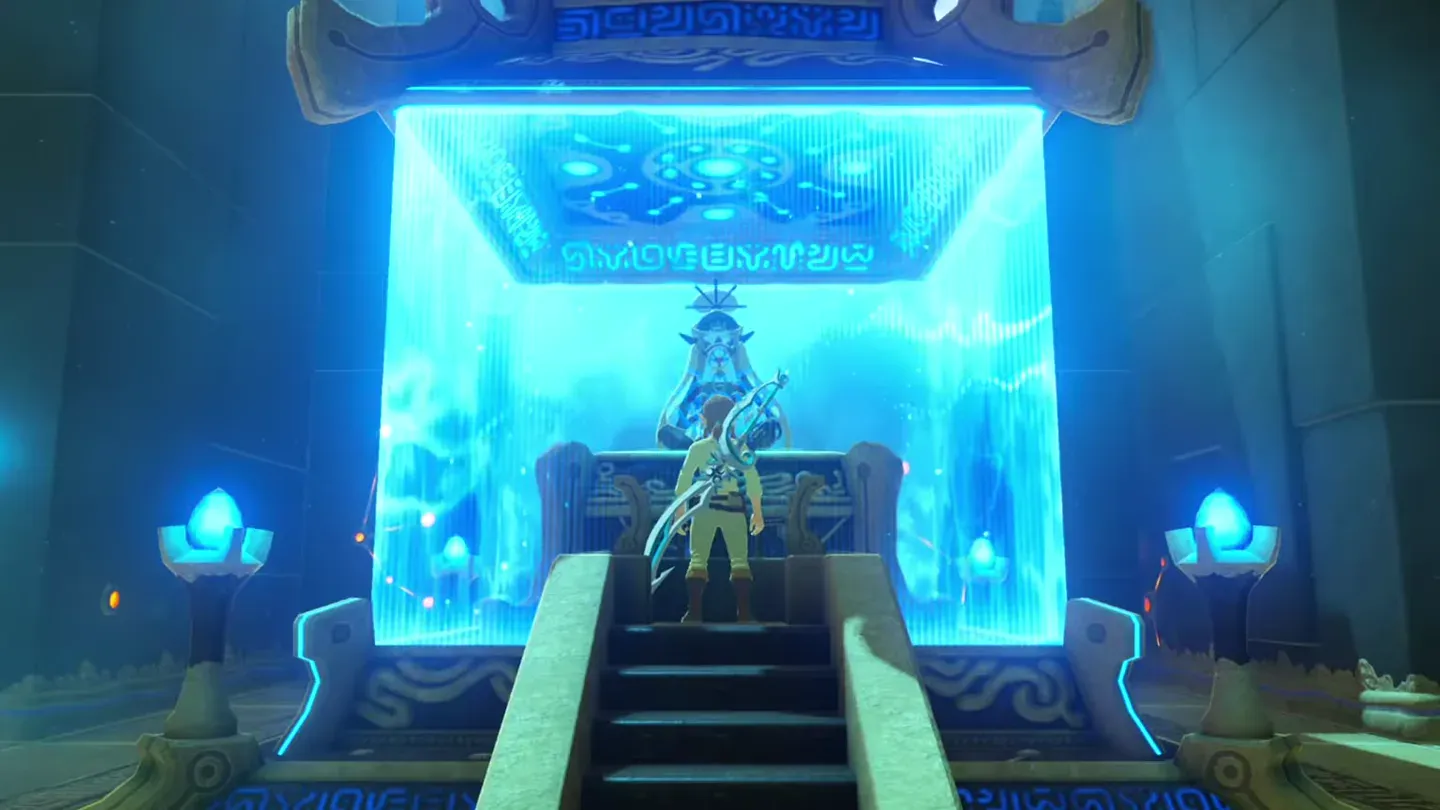 Link before Daka Tuss at the Monk's Pedestal